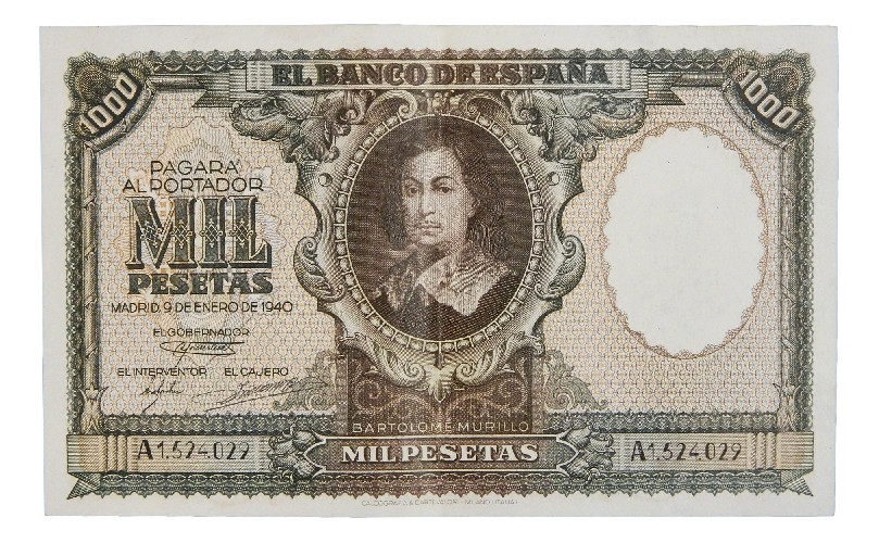 1940 - ESPAÑA - BILLETE - 1000 PESETAS - BARTOLOME MURILLO - EBC