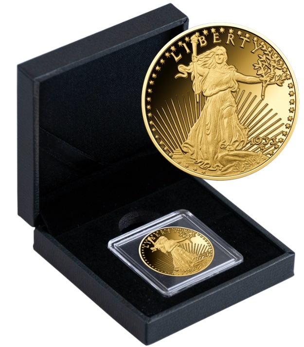 DOUBLE EAGLE - MONEDA DE ORO FINO - 1/1000 OZ - 3000 FRANCS CFA - TCHAD - ESTUCHE
