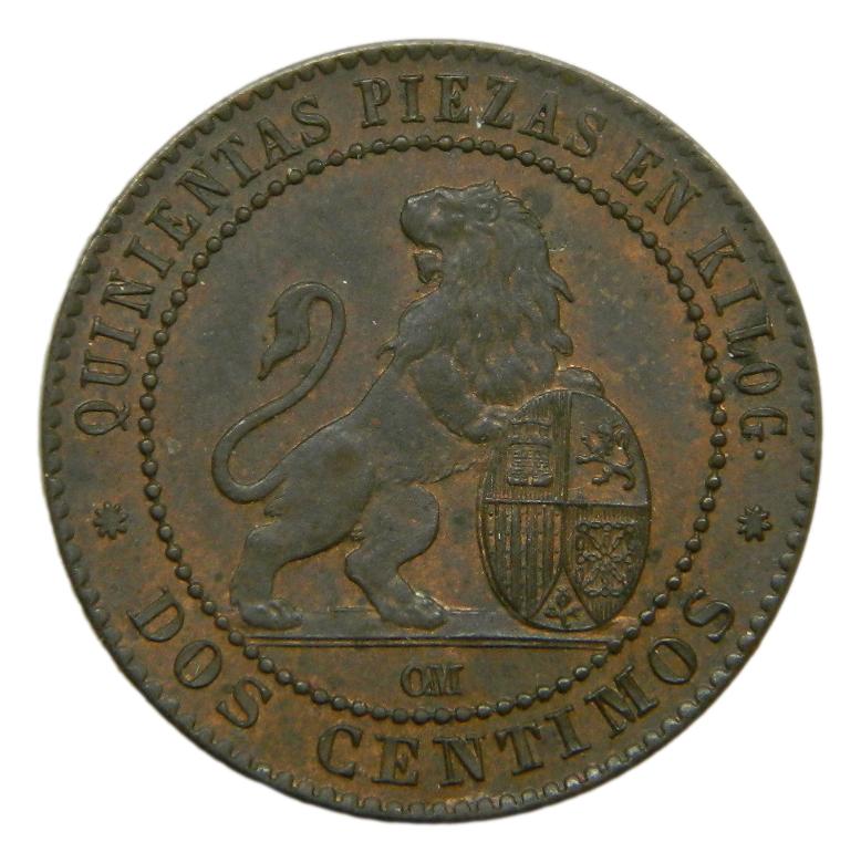 1870 - GOBIERNO PROVISIONAL - 2 CENTIMOS - SC-