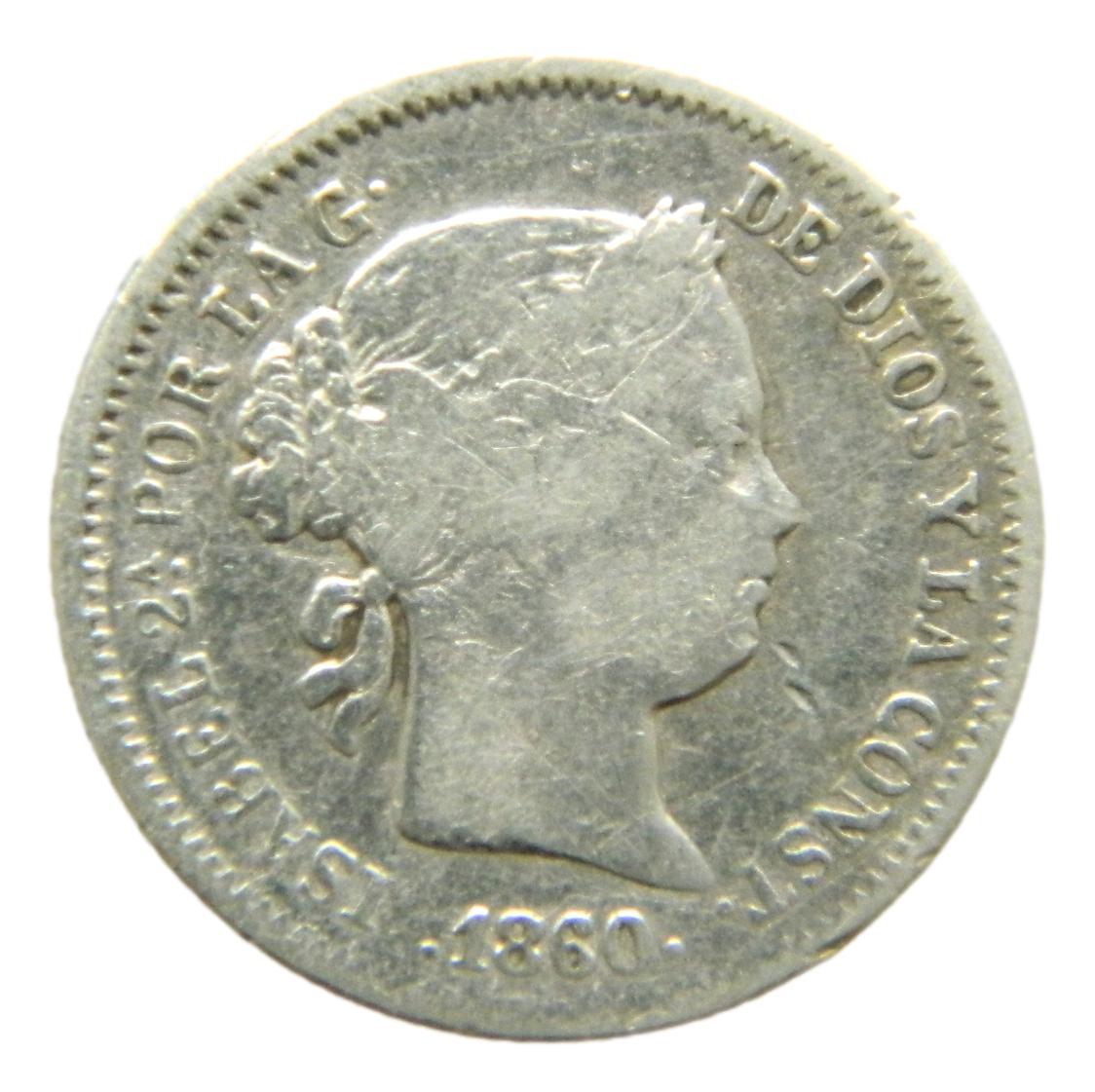 1860 - ISABEL II - 1 REAL - MADRID - MBC