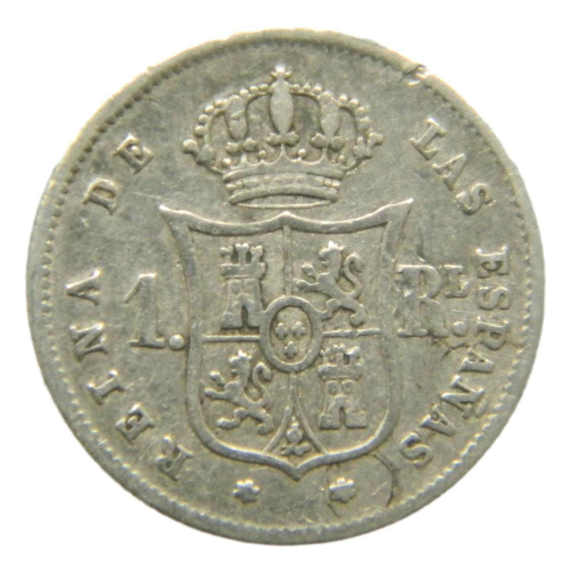 1859 - ISABEL II - 1 REAL - MADRID - MBC