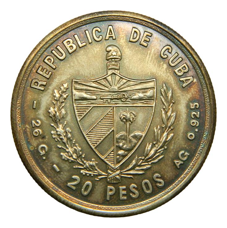 1979 - CUBA -  20 PESOS - CUMBRE - NO ALINEADOS - PLATA 