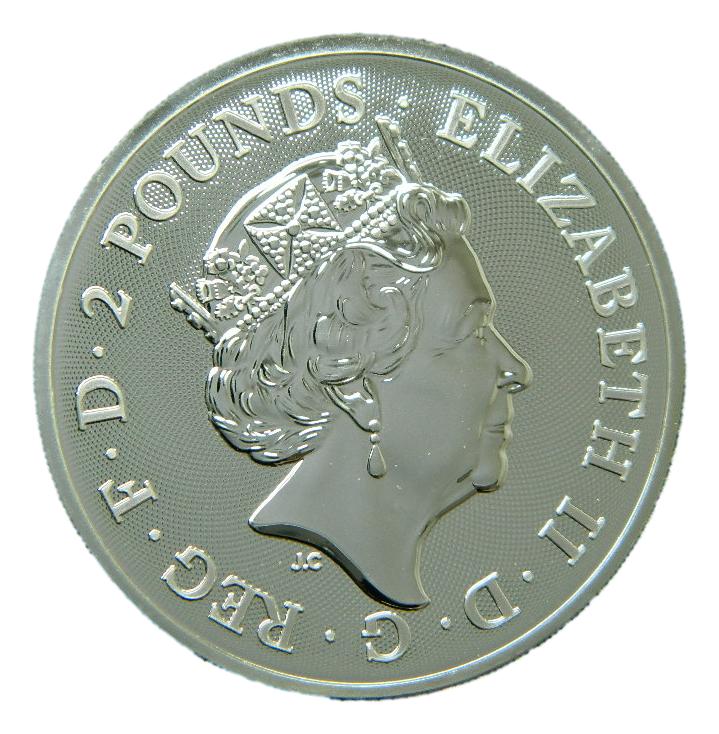 2019 - GRAN BRETAÑA - 1 OZ PLATA - KINGHAM PALACE