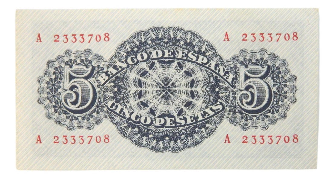 1947 - ESPAÑA -  BILLETE - 5 PESETAS - SENECA - EBC 
