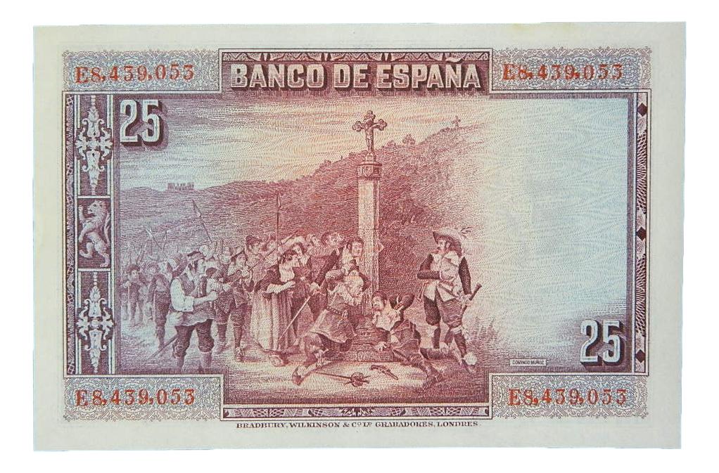 1928 - BILLETE - 25 PESETAS - CALDERON DE LA BARCA - SC