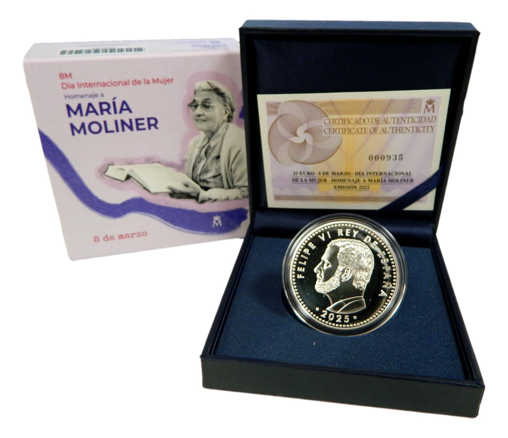 2025 - ESPAÑA - 10 EURO - DIA DE LA MUJER - MARIA MOLINER