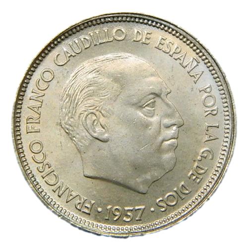 1957 *65 - FRANCO - 25 PESETAS - SC