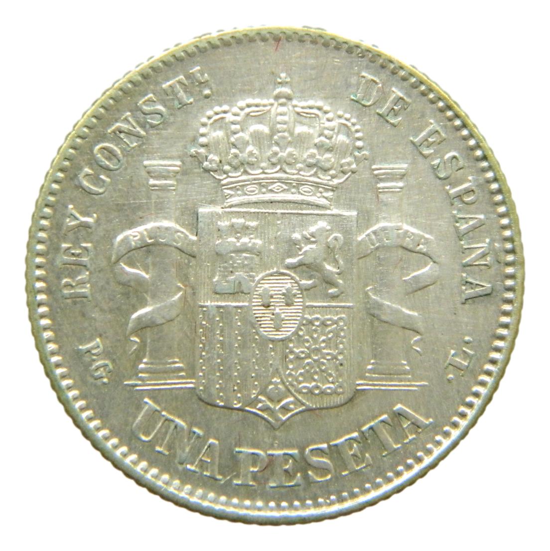 1893 - ALFONSO XIII - 1 PESETA - PGL - EBC-