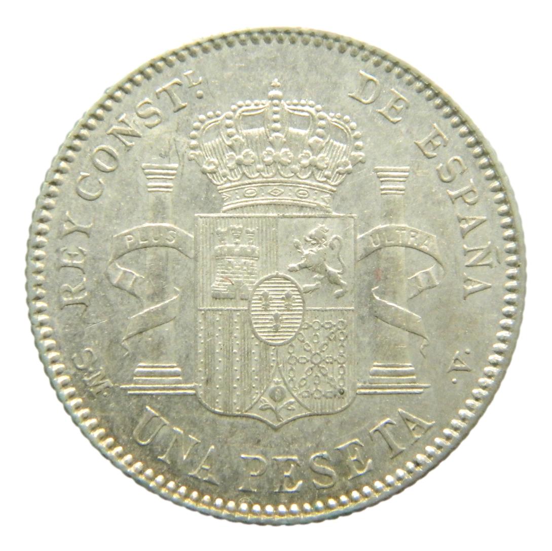 1900 *19-00 - ALFONSO XIII - 1 PESETA - SMV - EBC