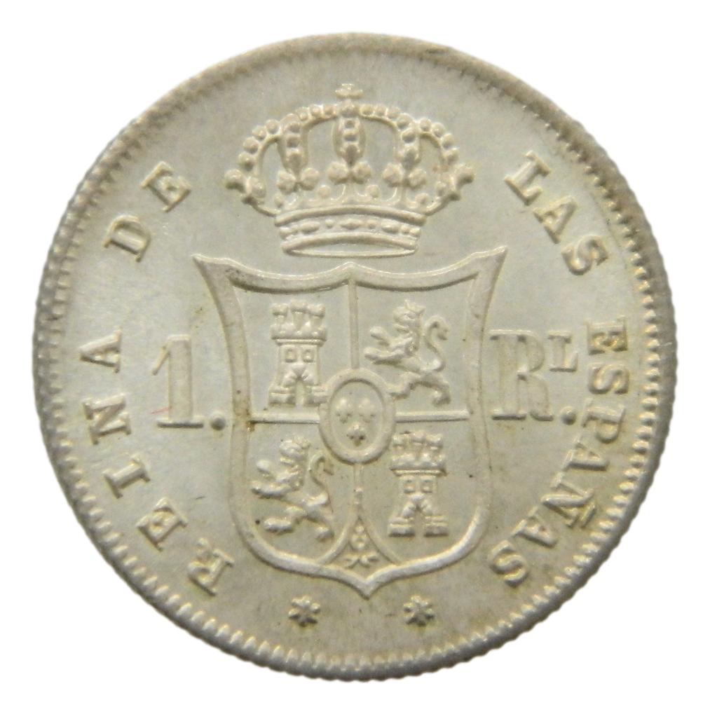 1860 - ISABEL II - 1 REAL - MADRID - SC