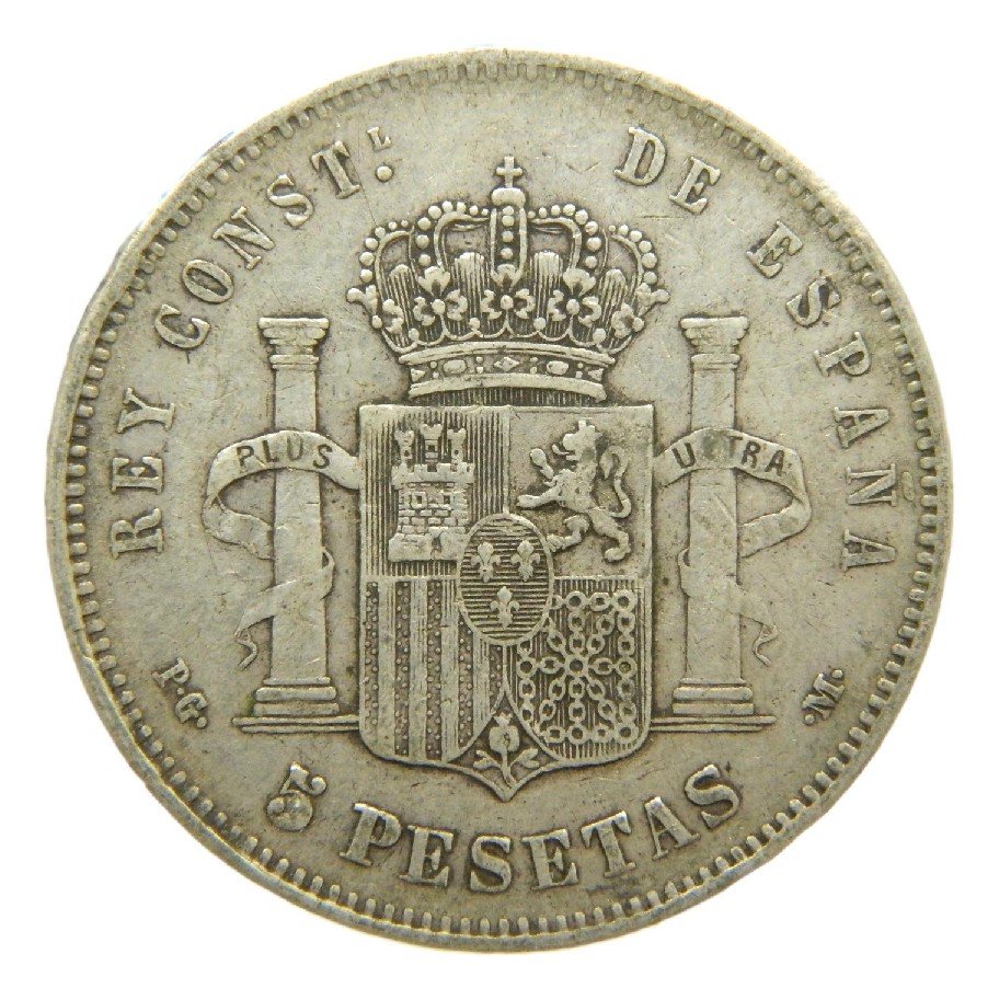 1892 - ALFONSO XIII - 5 PESETAS - PGM - BC