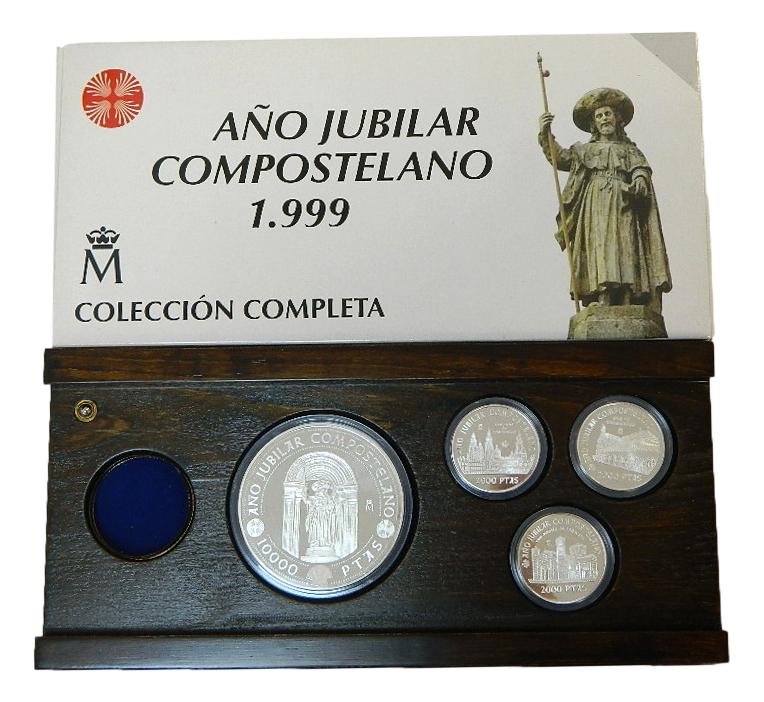 1999 - ESPAÑA - COLECCION PESETAS - AÑO JUBILAR COMPOSTELANO - 4 MONEDAS