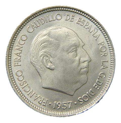 1957 *59 - FRANCO - 5 PESETAS - SC