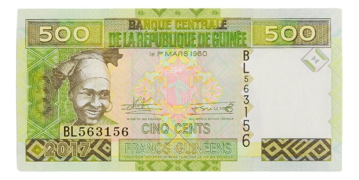 2017 - REPUBLICA DE GUINEA - BILLETE - 500 FRANCS - PICK 47 - SC