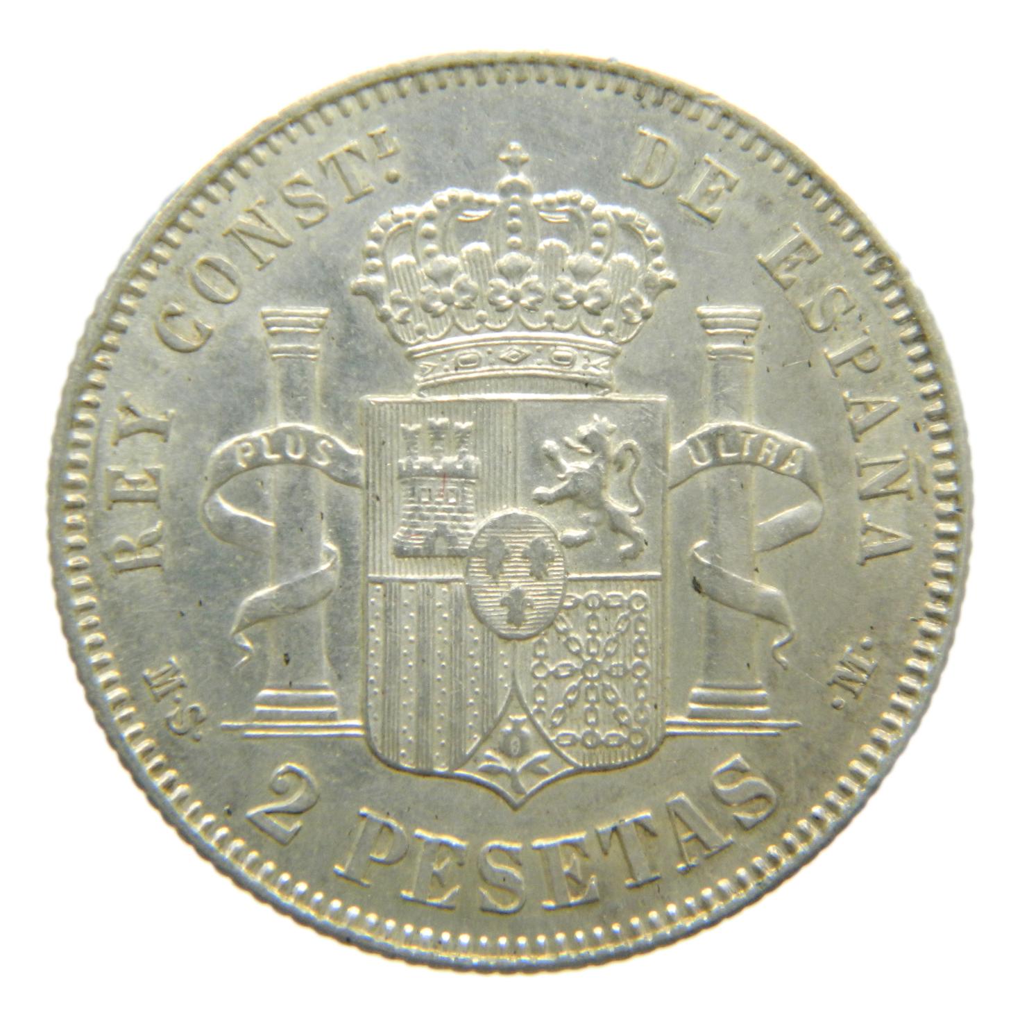 1882 *18-82 - ALFONSO XII - 2 PESETAS - MSM - EBC