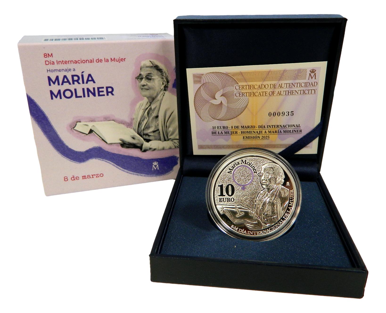 2025 - ESPAÑA - 10 EURO - DIA DE LA MUJER - MARIA MOLINER