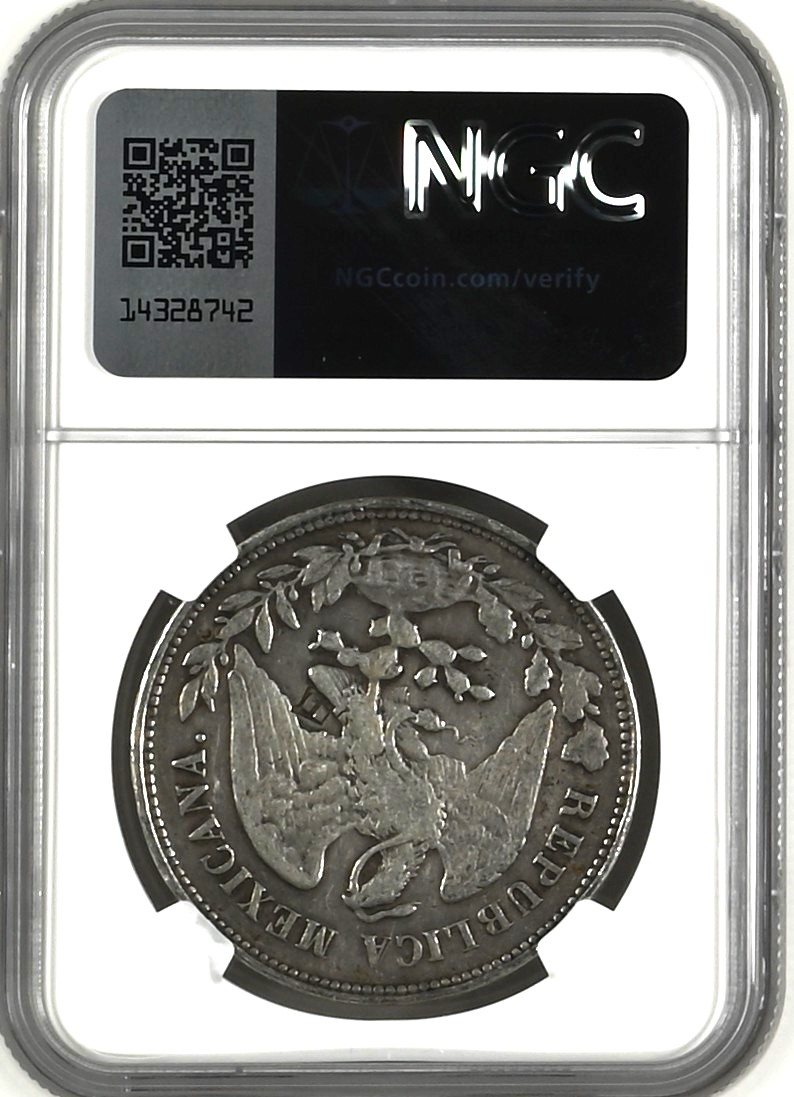 1903 AM - MEXICO - 1 PESO - CHOPMARKED - NGC