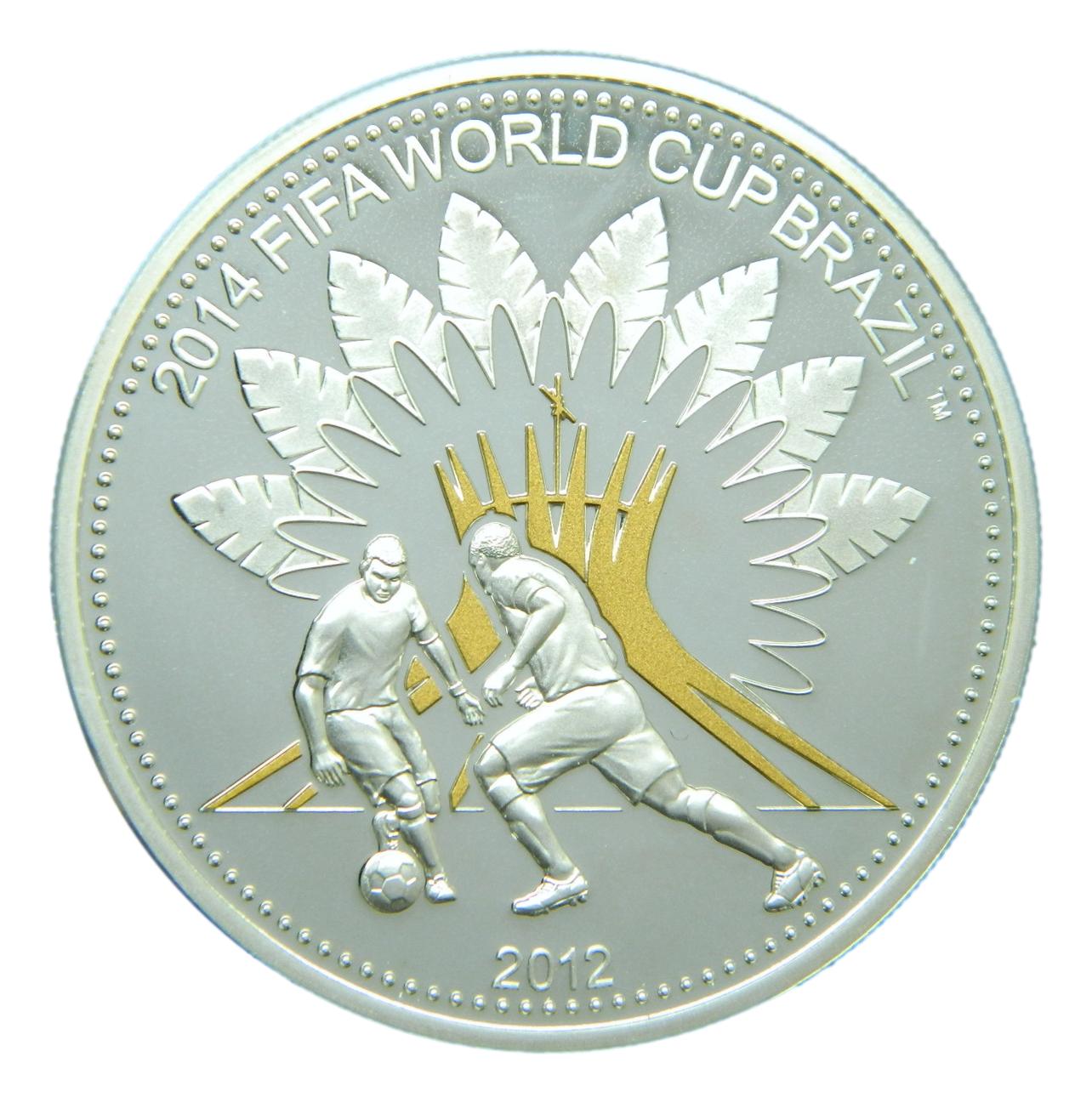 2012 - PALAU - 5 DOLARES - 2014 FIFA WORLD CUP BRAZIL