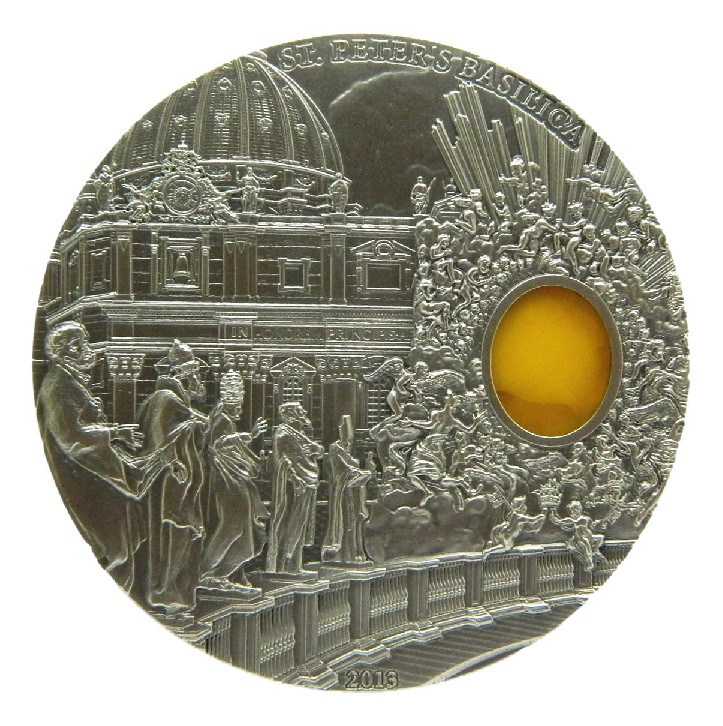 2013 - REPUBLIC OF PALAU - 10 DOLARES - ST. PETER BASILICA - AMBAR
