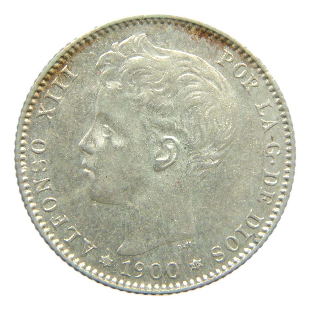 1900 *19-00 - ALFONSO XIII - 1 PESETA - SMV - EBC