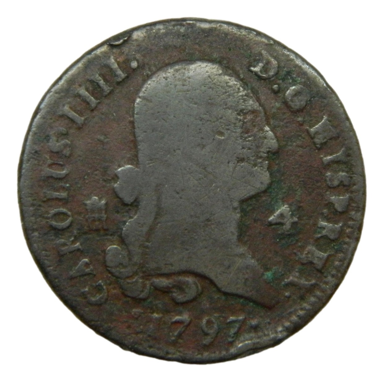 1797 - CARLOS IV - 4 MARAVEDIS - SEGOVIA - BC
