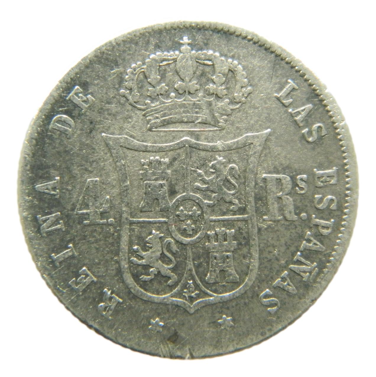 1858 - ISABEL II - 4 REALES - MADRID - BC