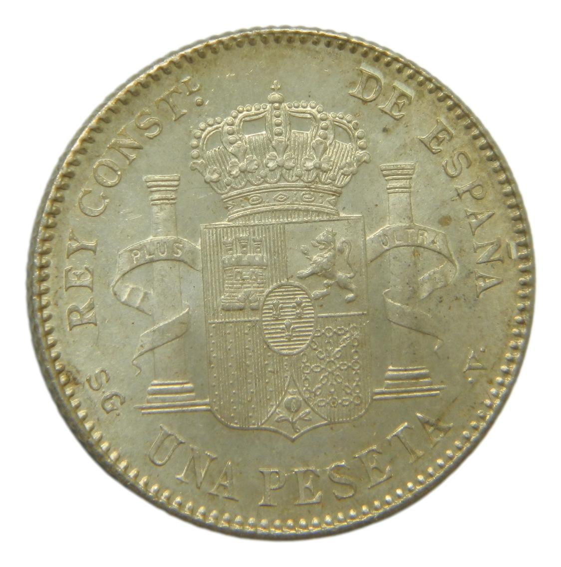1899 *18-99 - ALFONSO XIII - 1 PESETA - SGV - SC