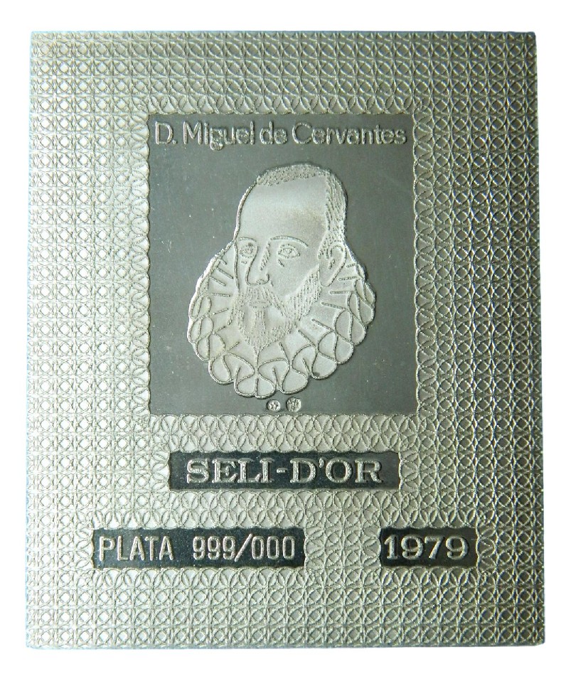 1979 - LINGOTE PLATA 999 - MIGUEL DE CERVANTES - 4
