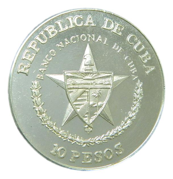 1988 - CUBA - 10 PESOS - TRIUNFO DE LA REVOLUCION - PLATA