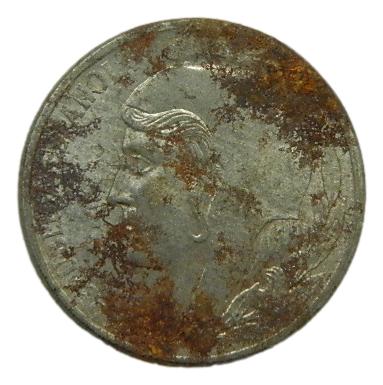 1937 - ESPAÑA - 5 CENTIMOS - HIERRO - SEGUNDA REPUBLICA - OXIDO - BC