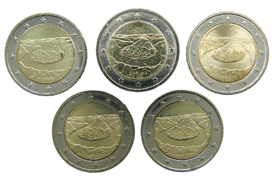 2025 - ALEMANIA - 2 EURO - ESTADO DE SARRE - 5 CECAS