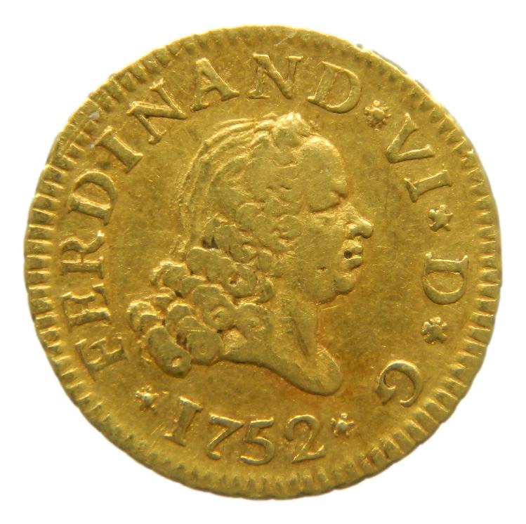 1752 JB - FERNANDO VI - 1/2 ESCUDO - MADRID - MBC