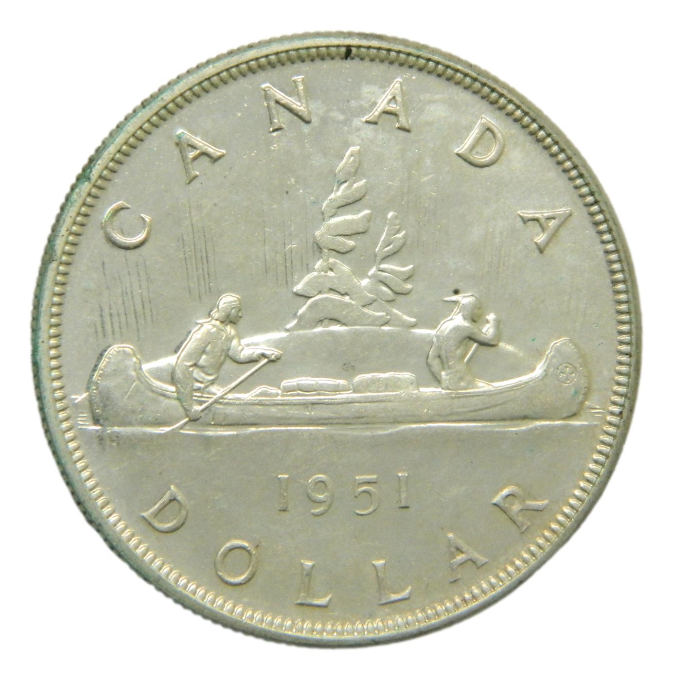 1951 - CANADA - DOLLAR - GEORGE VI - PLATA