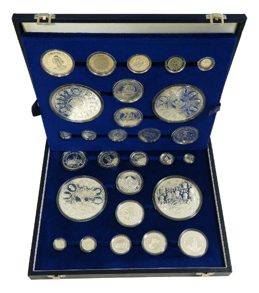 COLECCIÓN V CENTENARIO - 28 MONEDAS - 4 SERIES - PLATA