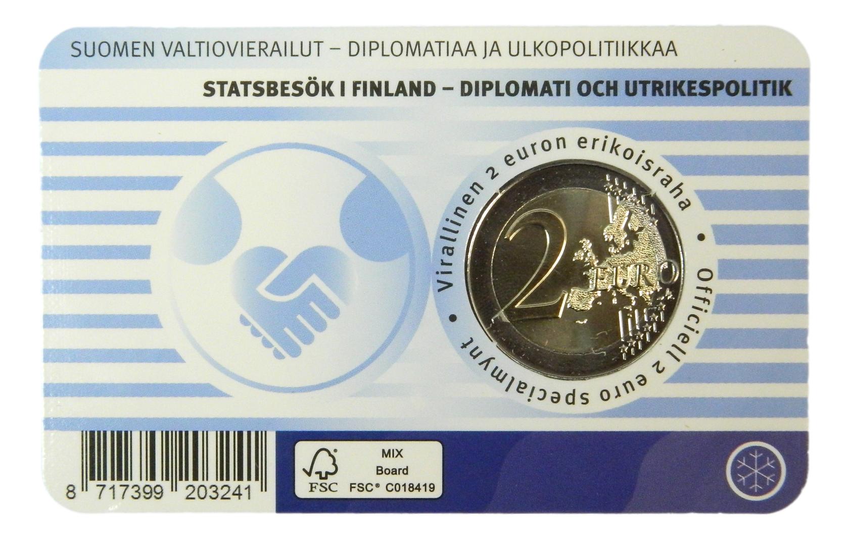 2025 - FINLANDIA - 2 EURO - DIPLOMACIA Y POLITICA EXTERIOR - COINCARD - INGLES