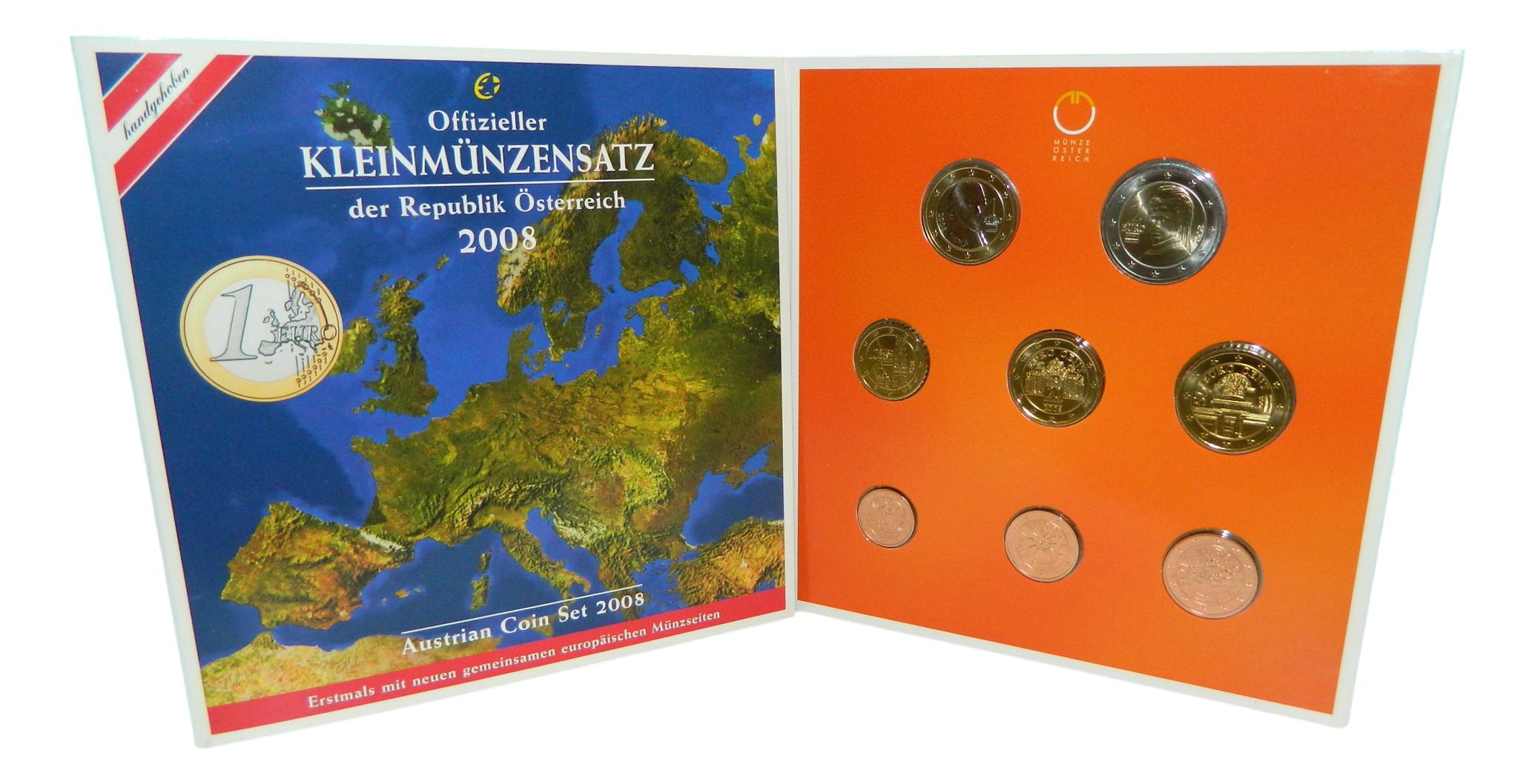 2008 - AUSTRIA - CARTERA EUROS - 8 MONEDAS