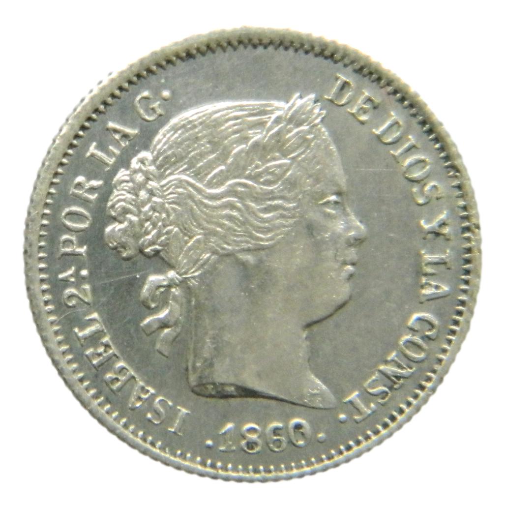 1860/59 - ISABEL II - 1 REAL - BARCELONA - MBC