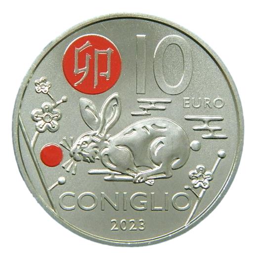 2023 - SAN MARINO - 10 EURO - CONEJO - AÑO LUNAR