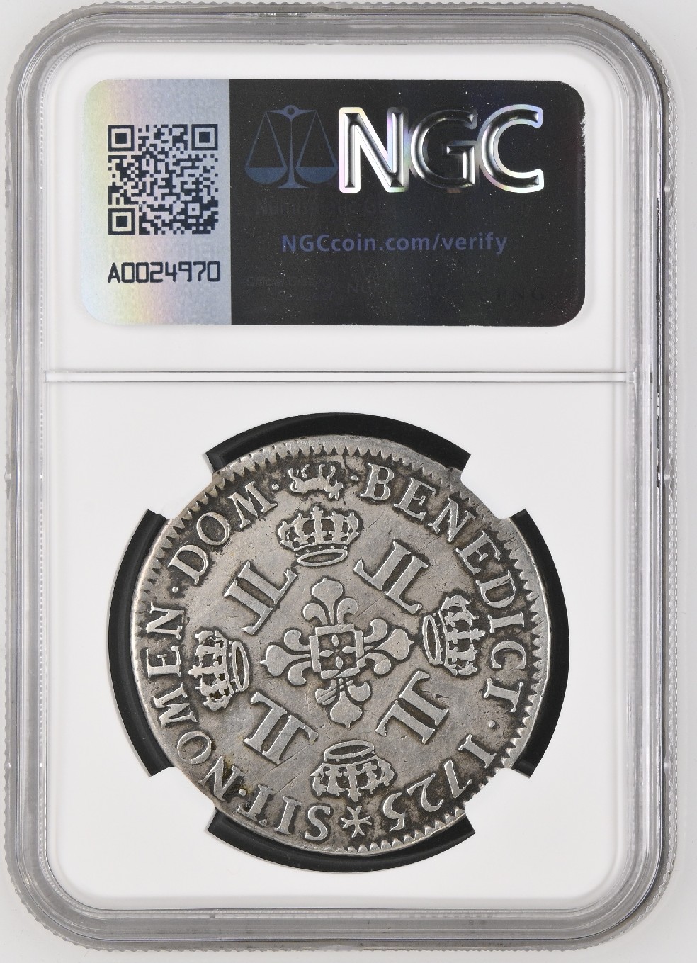 1725 - FRANCIA - ECU - LUDOVICUS XV - NGC VF DETAILS