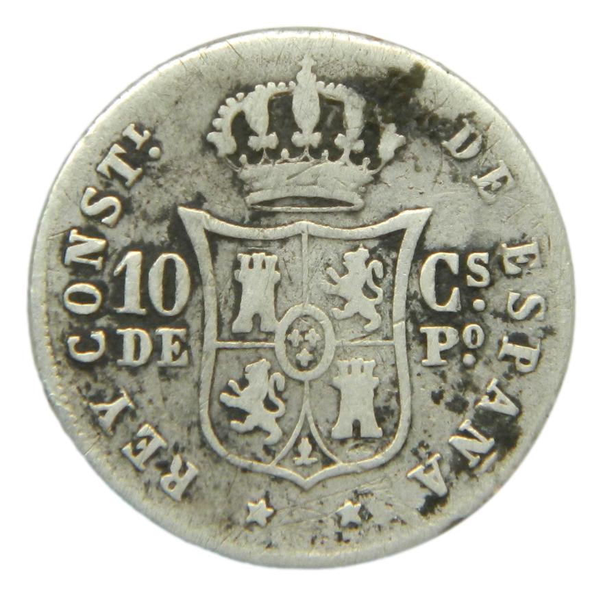 1881 - ALFONSO XII - 10 CENTAVOS DE PESO - MANILA  - BC-