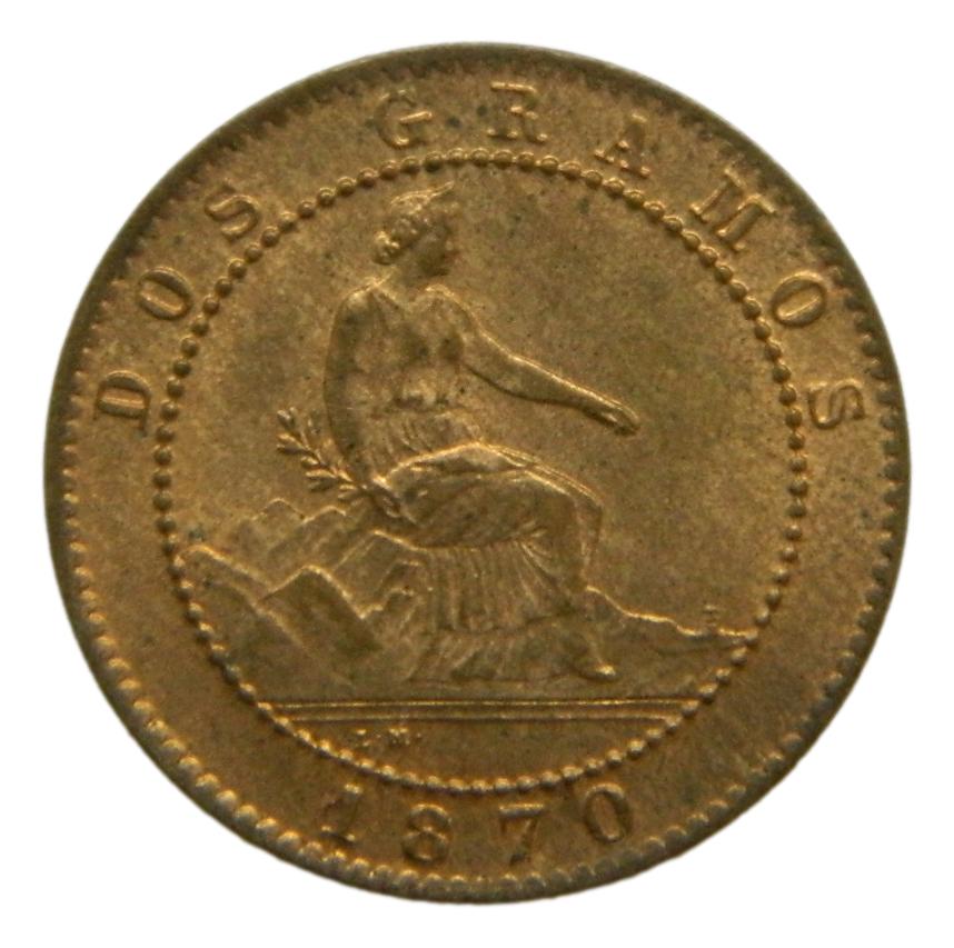 1870 OM - GOBIERNO PROVISIONAL - 2 CENTIMOS - SC