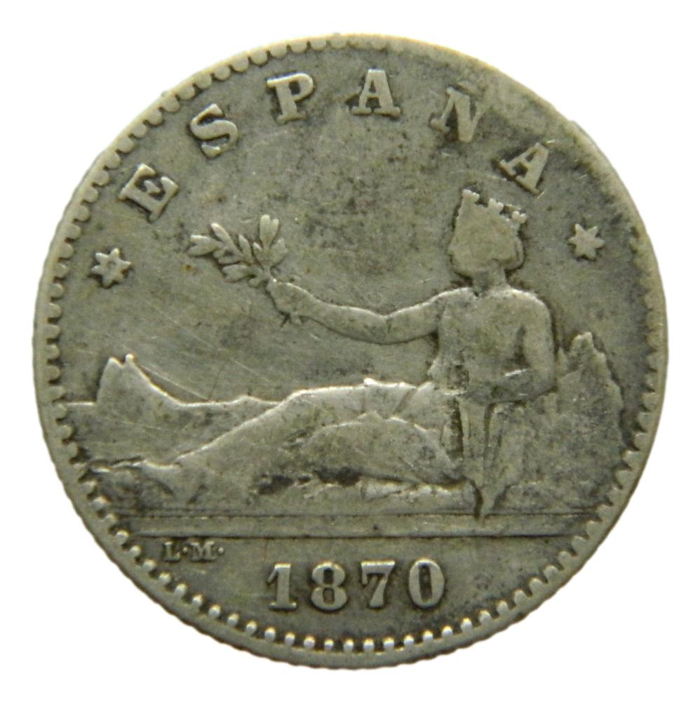 1870 *- - GOBIERNO PROVISIONAL - 50 CENTIMOS - SNM - BC
