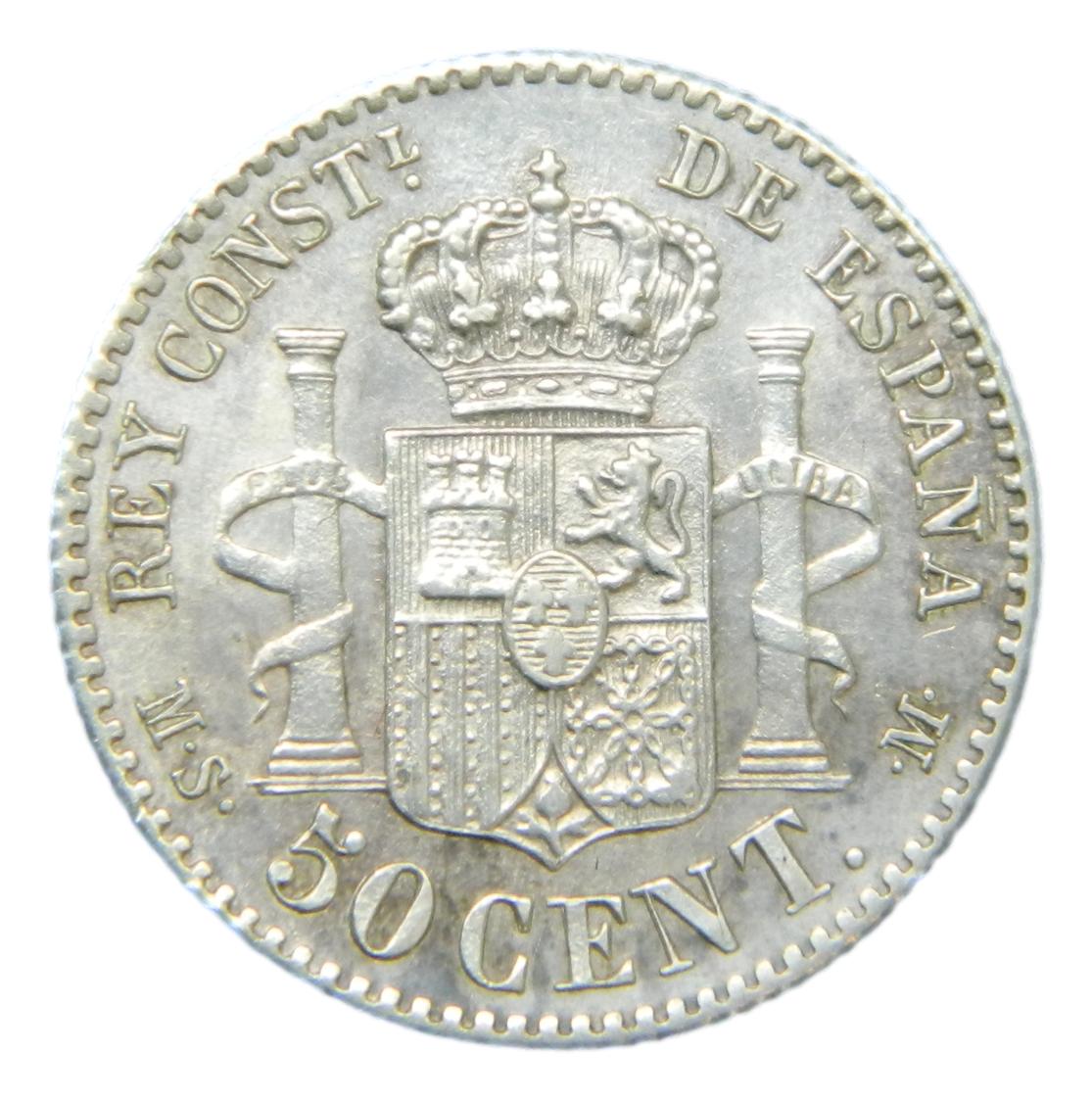 1885 *8-6 - ALFONSO XII - 50 CENTIMOS - MSM - SC-