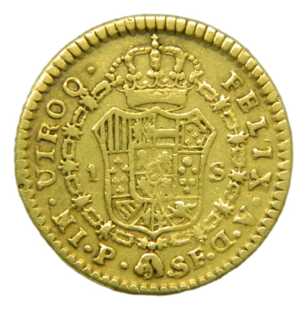 1784 SF - CARLOS III - 1 ESCUDO - POPAYAN - BC
