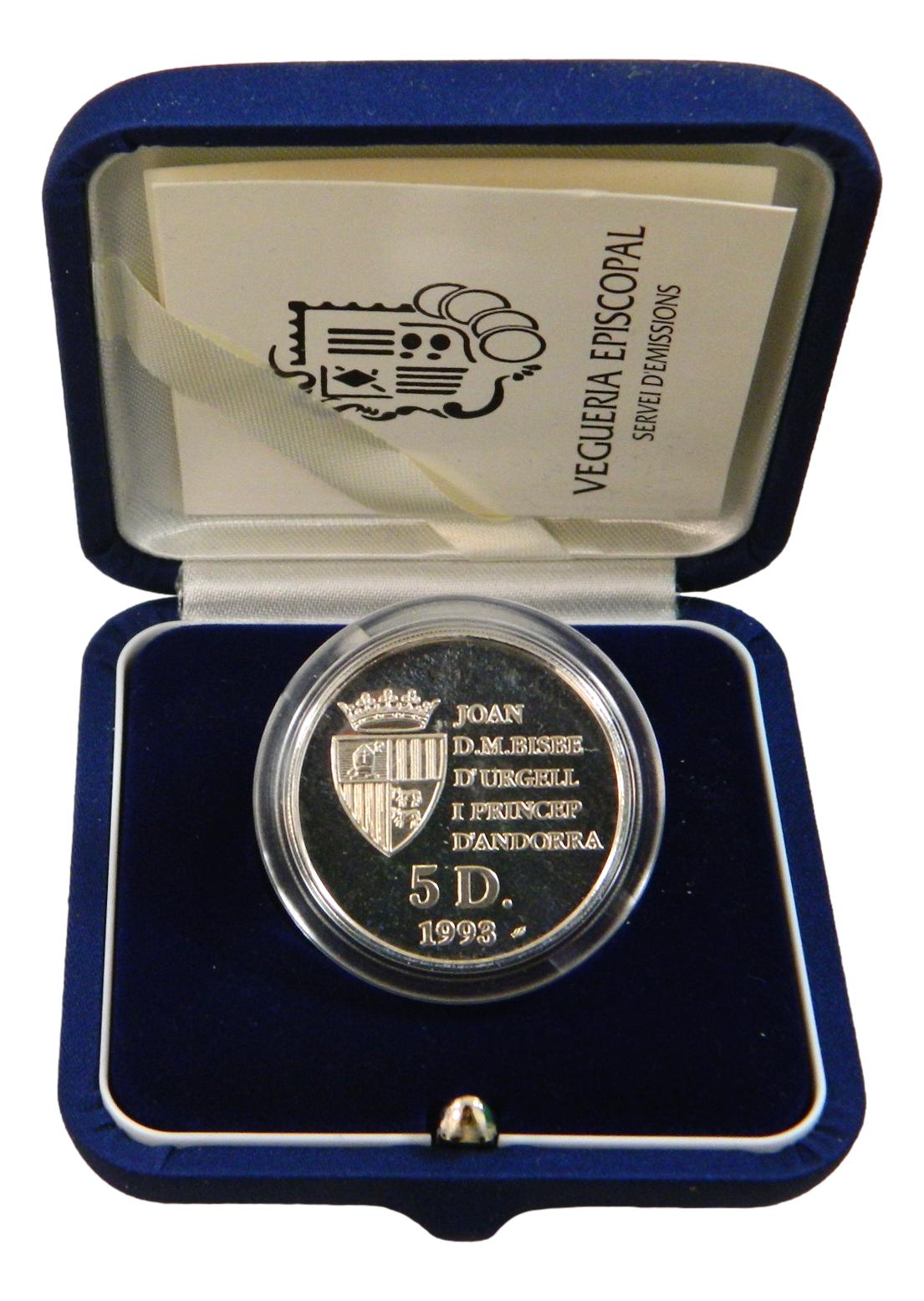 1993 - ANDORRA - 5 DINERS - XVII JOCS OLIMPICS HIVERN 1994