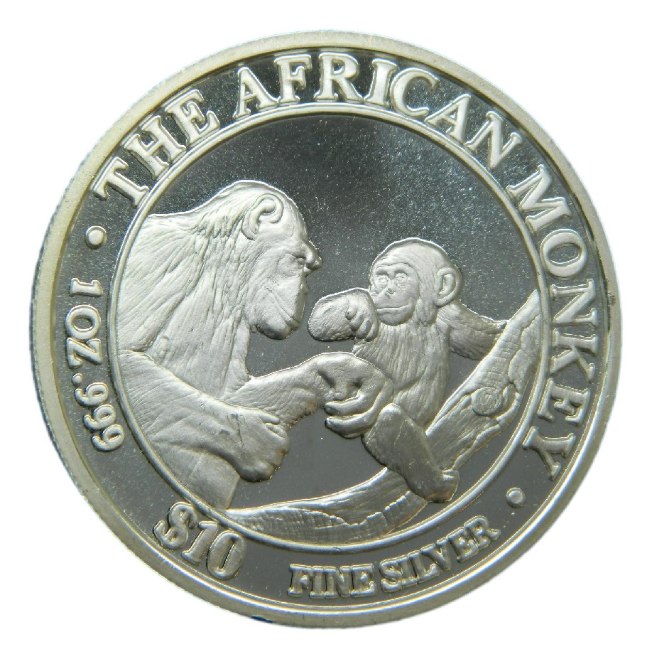 1999 - SOMALIA - 10 DOLLARS - ONZA PLATA - MONO