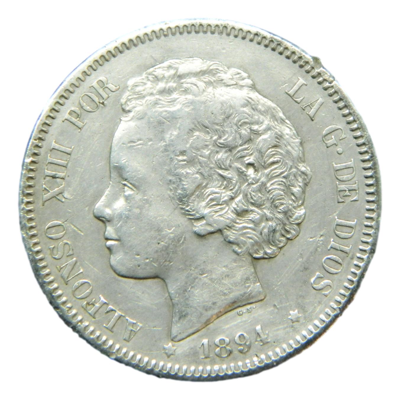 1894 - ALFONSO XIII - 2 PESETAS - PGV - MBC