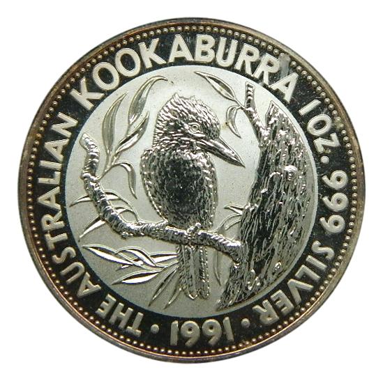 1991 - AUSTRALIA - KOOKABURRA - 1 ONZA  PLATA