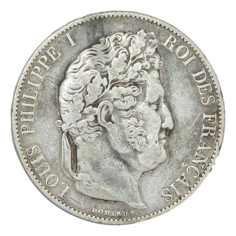 1845 W - FRANCIA - 5 FRANCS - LILLE - PLATA