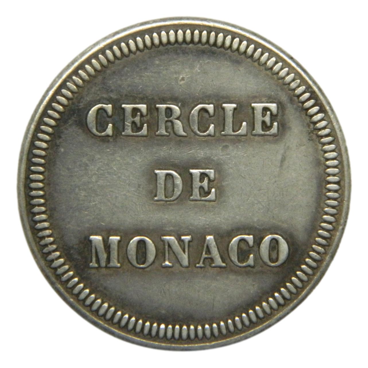 1863 - MONACO - DEUX FRANCS - CASINO JETON - S9/782